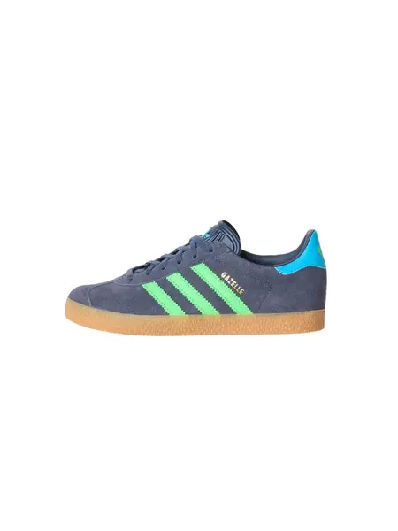ADIDAS ORIGINALS Tenisky 'GAZELLE'  námornícka modrá / neónovo modrá / zlatá / svetlozelená