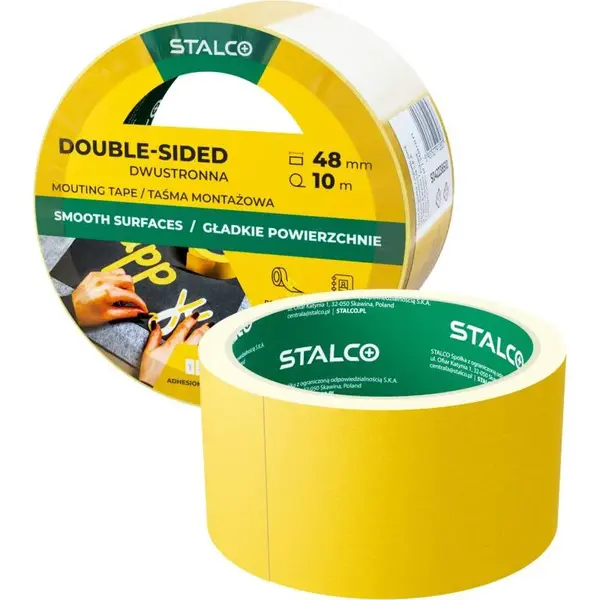 Páska lepící, oboustranná, 48 mm x 10 m, STALCO