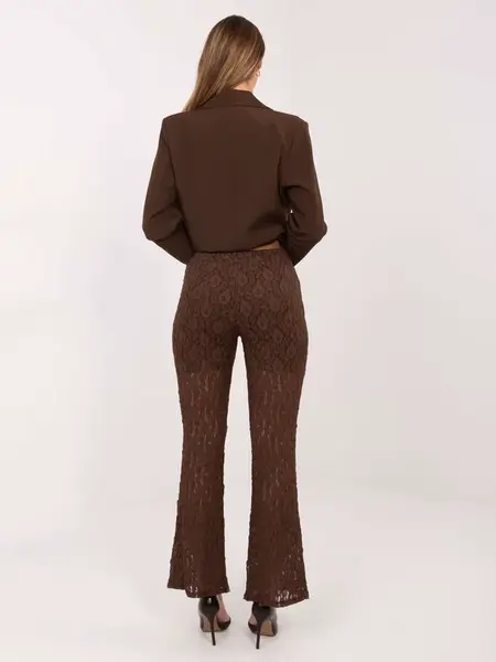 Hnědé vzorované kalhoty