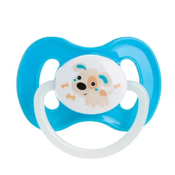 CANPOL BABIES Bunny&Company dudlík kaučuk třešinka 6-18m modrý 1 kus