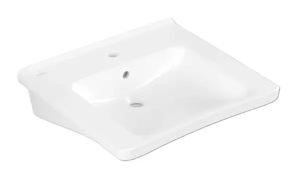 Villeroy & Boch ViCare - Umývadlo 60x55 cm, s prepadom, otvor na batériu, alpská biela 4A806001