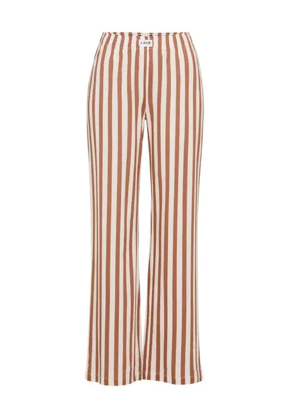 LSCN by LASCANA Pyžamové nohavice  svetlobéžová / hnedá