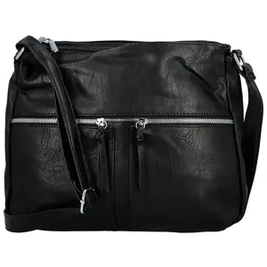 Módní dámská koženková crossbody kabelka Josefina, černá