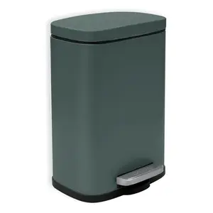 Spirella Spirella pedálový odpadkový kôš akira matná tmavo zelená oceľ 5 l 10.20816