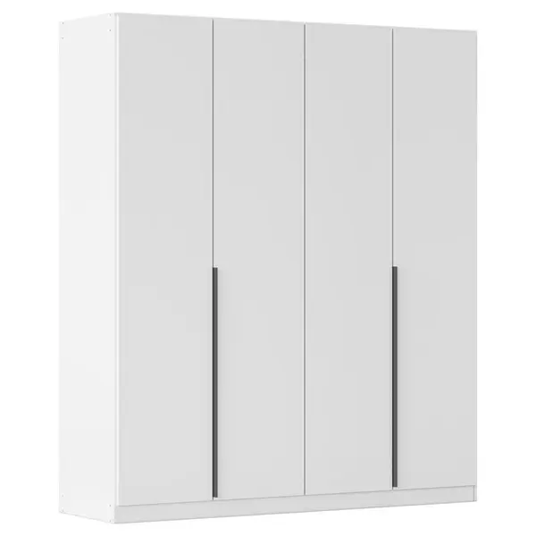 Rauch Möbel ŠATNÍ SKŘÍŇ S OTOČNÝMI DVEŘMI, bílá, tmavě šedá, 181/229/54 cm