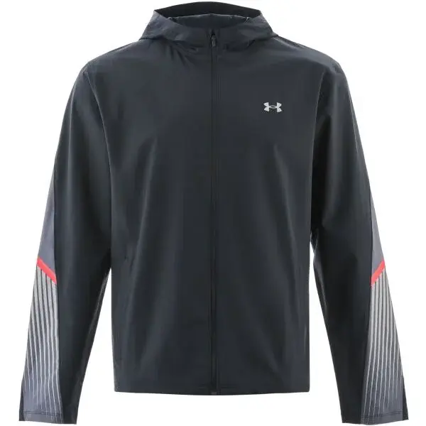 Under Armour VELOCITI STORM HOODED Pánska bunda na behanie, čierna, veľkosť S