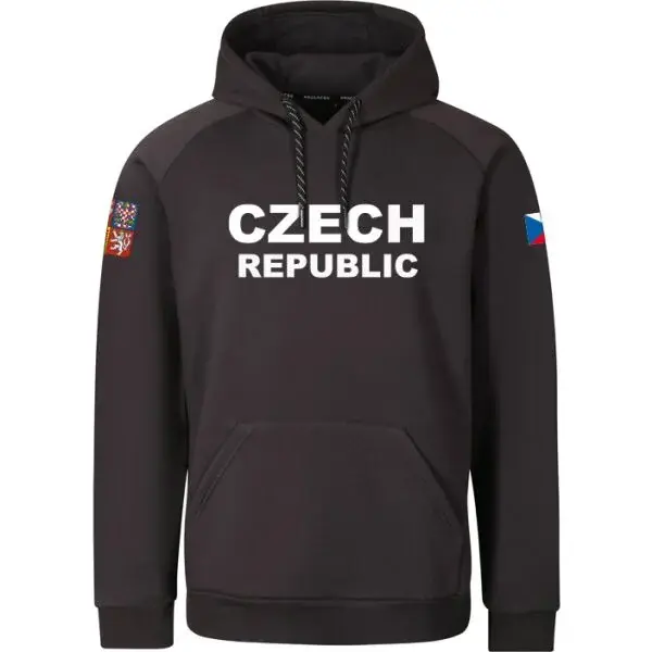 PROGRESS CZ HOODY MAN Pánská mikina pro fanoušky, tmavě šedá, velikost