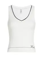 Karl Lagerfeld Top  čierna / biela