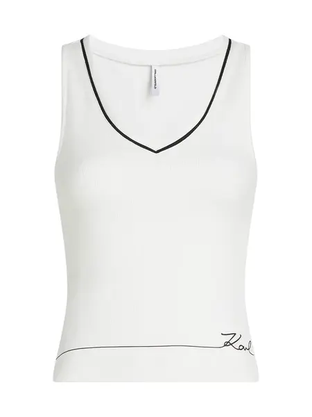 Karl Lagerfeld Top  čierna / biela