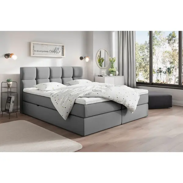 Livetastic AMERICKÁ POSTEL, 160/200 cm, tmavě šedá