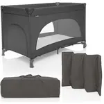 ZOPA LELY Cestovná postieľka, tmavo sivá, veľkosť