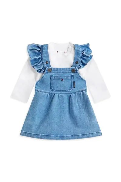 Kojenecká sada s bavlnou Tommy Hilfiger modrá barva, KN0KN02200