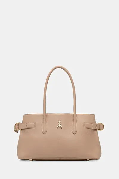 Kožená kabelka Patrizia Pepe oranžová barva, 8B0305 L162