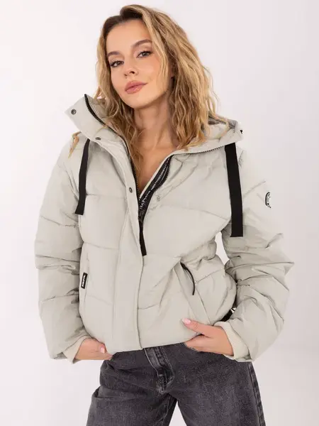 Dámská zimní bunda světle šedá
