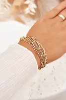 Boto Pevný náramek ze chirurgické oceli zlatý