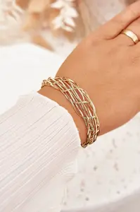 Boto Pevný náramek ze chirurgické oceli zlatý