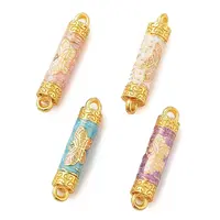 Alloy Enamel Column with Butterfly Links Connector Charms