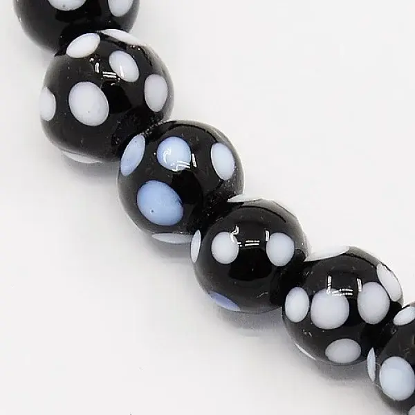 Handmade Lampwork Round Beads Strands