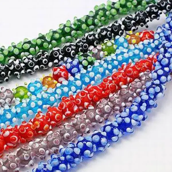 Handmade Bumpy Lampwork Beads Strands
