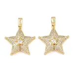 Brass Micro Pave Cubic Zirconia Openable Pendants