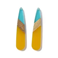 Transparent Resin & Walnut Wood Big Pendants