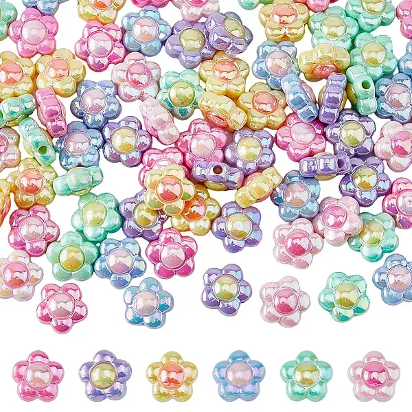 84PCS 6Colors Opaque Acrylic Beads