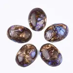 Assembled Synthetic Imperial Jasper and Bronzite  Cabochons