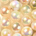 UV Plating Rainbow Iridescent Acrylic Beads