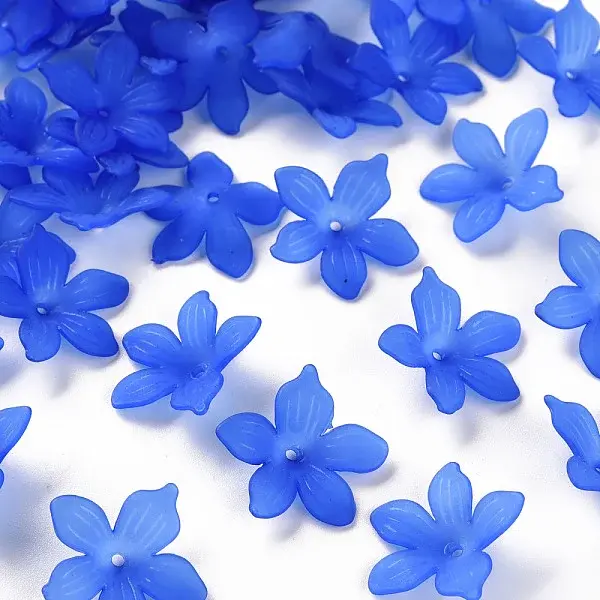 Frosted Acrylic Bead Caps