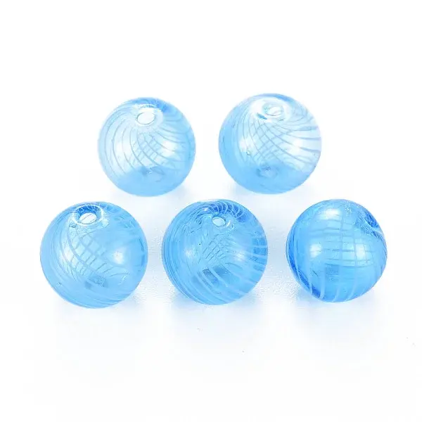 Transparent Handmade Blown Glass Globe Beads