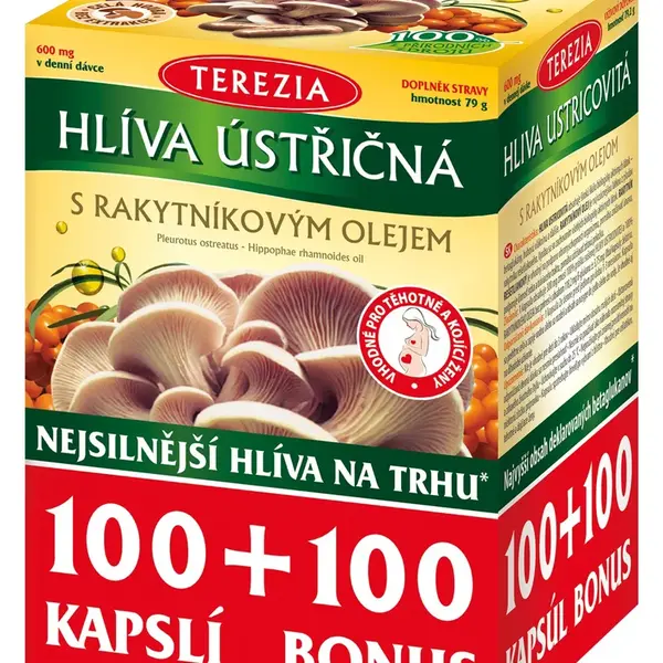 TEREZIA Hlíva ústřičná s rakytníkovým olejem 200 kapslí