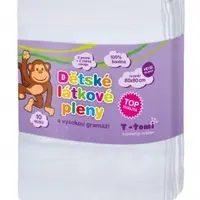 T-TOMI Látkové TETRA pleny, bílé 10 ks