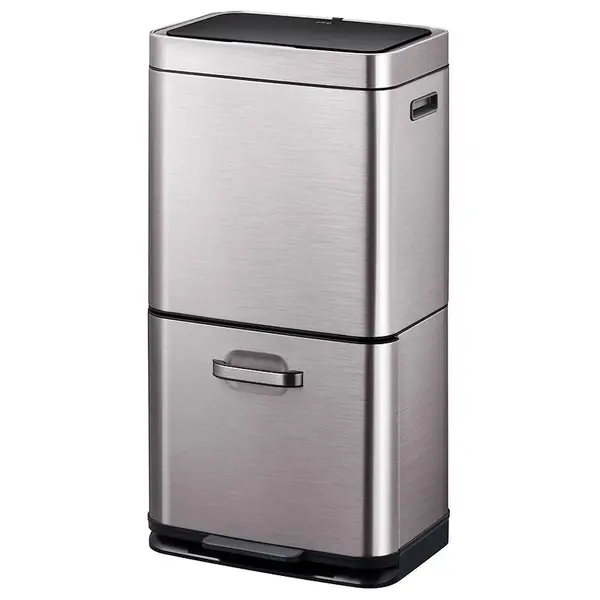 Odpadkový koš Eko Himalaya 35+25l inox šedá 933960