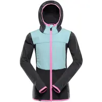 ALPINE PRO ZOLLO Detská ultral'ahká funkčná mikina, čierna, veľkosť 164-170