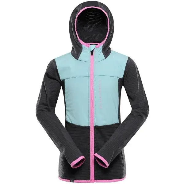 ALPINE PRO ZOLLO Detská ultral'ahká funkčná mikina, čierna, veľkosť 164-170