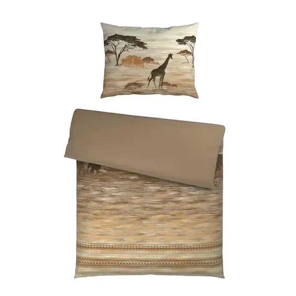 Esposa OBOUSTRANNÉ POVLEČENÍ, satén, šedohnědá, 140/200 cm