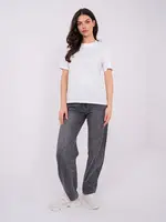 Bílé dámské tričko s krátkým rukávem