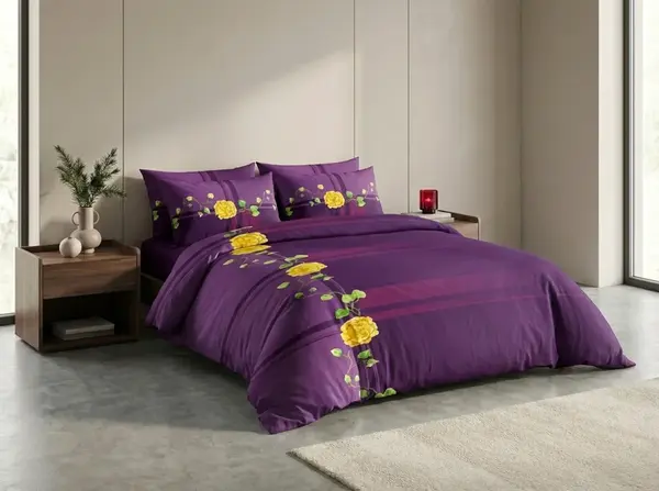 Bavlnené obliečky RENARA fialové Rozmer obliečky: 70 x 90 cm | 140 x 200 cm