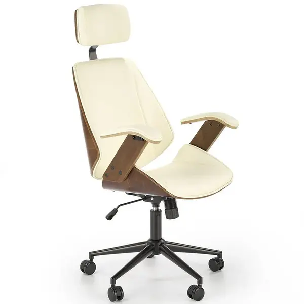 Otočné kreslo Ignazio orech/krémová