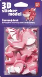 3D Samolepkové ještěrky - Červený drak