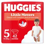 HUGGIES® Little Movers plenky 5 (11-25 kg) 42 ks