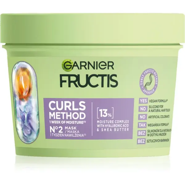 Garnier Fructis Curls Method hydratačná maska na vlasy pre vlnité a kučeravé vlasy 370 ml