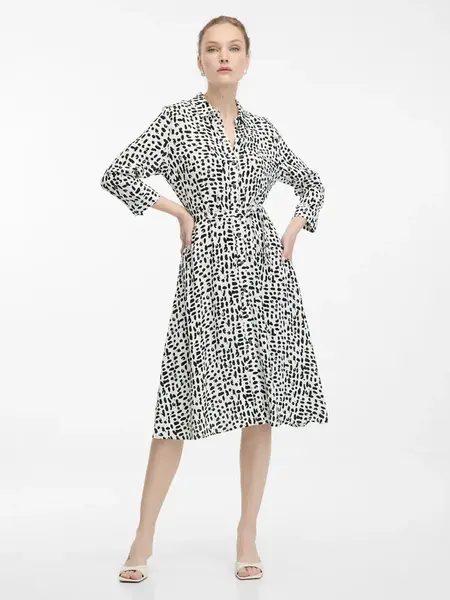 Krémové košeľové šaty ORSAY