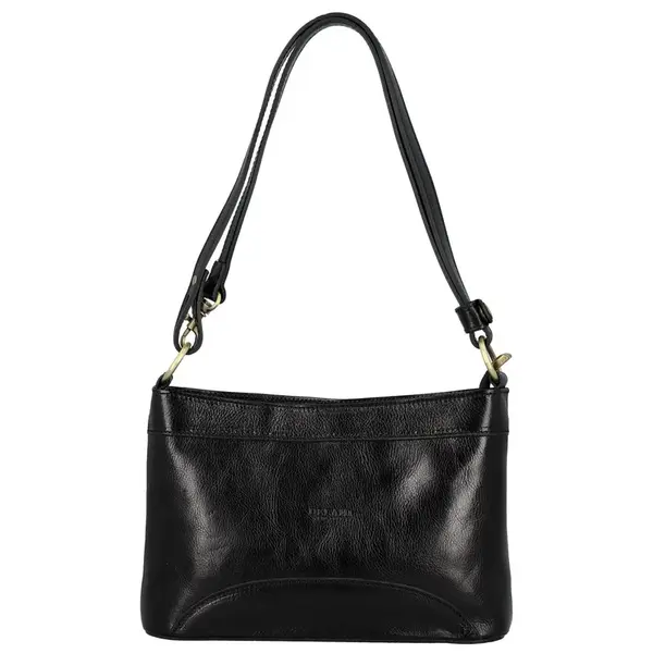 Dámska kožená kabelka na rameno čierna - Delami Vera Pelle Kilveri