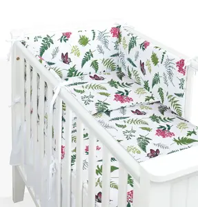 Mamo Tato Mantinel s povlečením do postýlky, 3D sada Bavlna, Kapradí, 135x100 cm