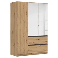 Rauch Möbel ŠATNÍ SKŘÍŇ S OTOČNÝMI DVEŘMI, dub artisan, 136/197/54 cm