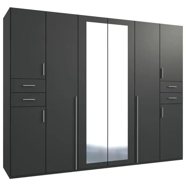 MID.YOU ŠATNÍ SKŘÍŇ S OTOČNÝMI DVEŘMI, barvy grafitu, 270/208/58 cm