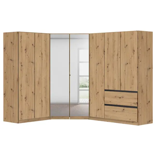 Rauch Möbel ROHOVÁ ŠATNÍ SKŘÍŇ, dub artisan, 208/197/253 cm