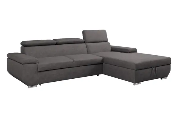 Sedací souprava Lars Provedení: Pravá varianta, látka: Logan Graphite