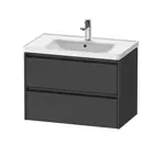 Duravit Ketho.2 - Umývadlová skrinka, 55x78x46 cm, 2 zásuvky, grafit mat K25283049490000